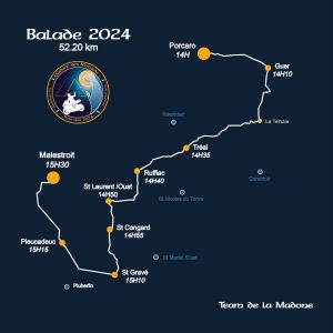 Parcours 2024 de la balade de la Madone